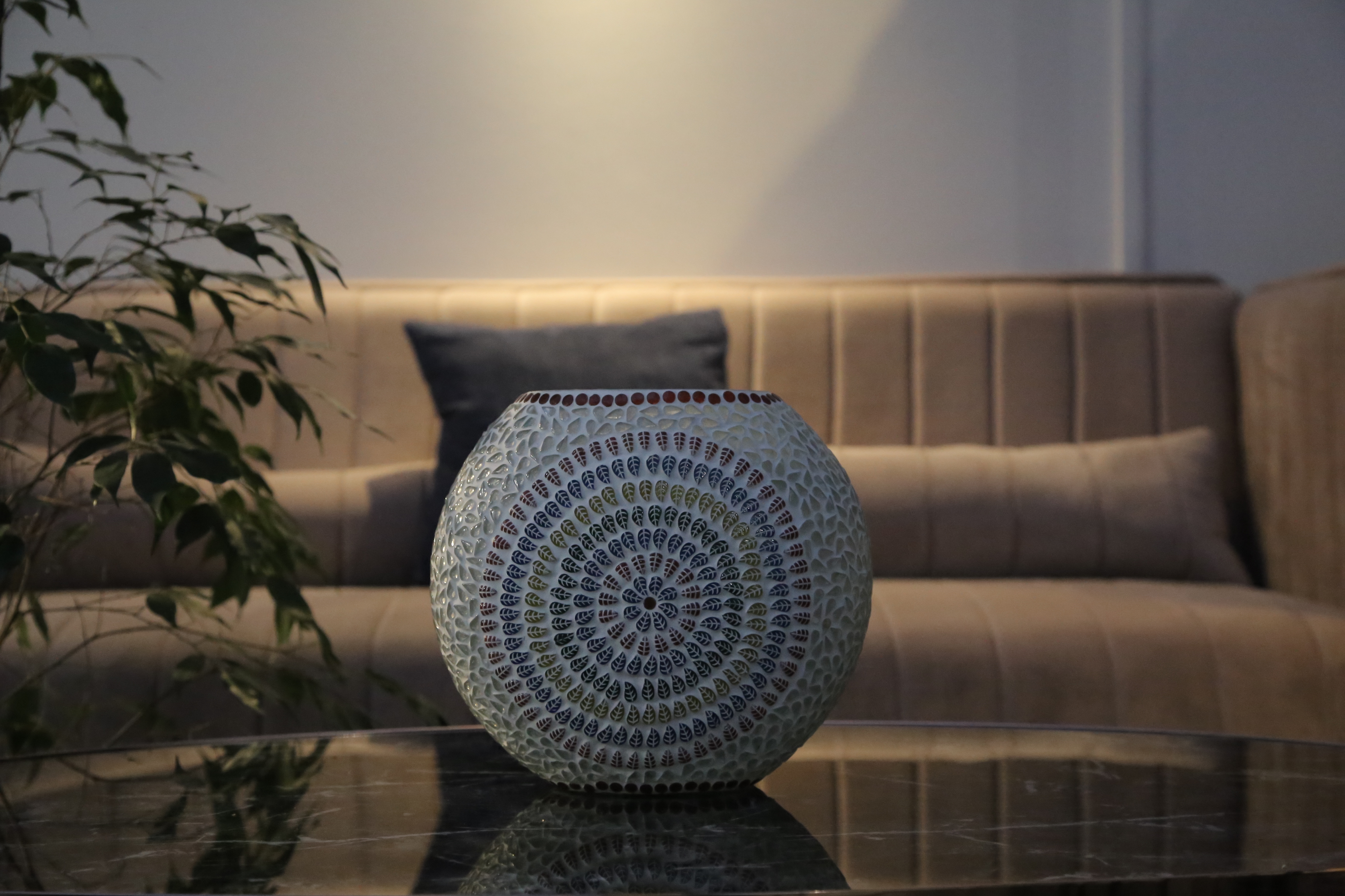Lampe colorée éteinte