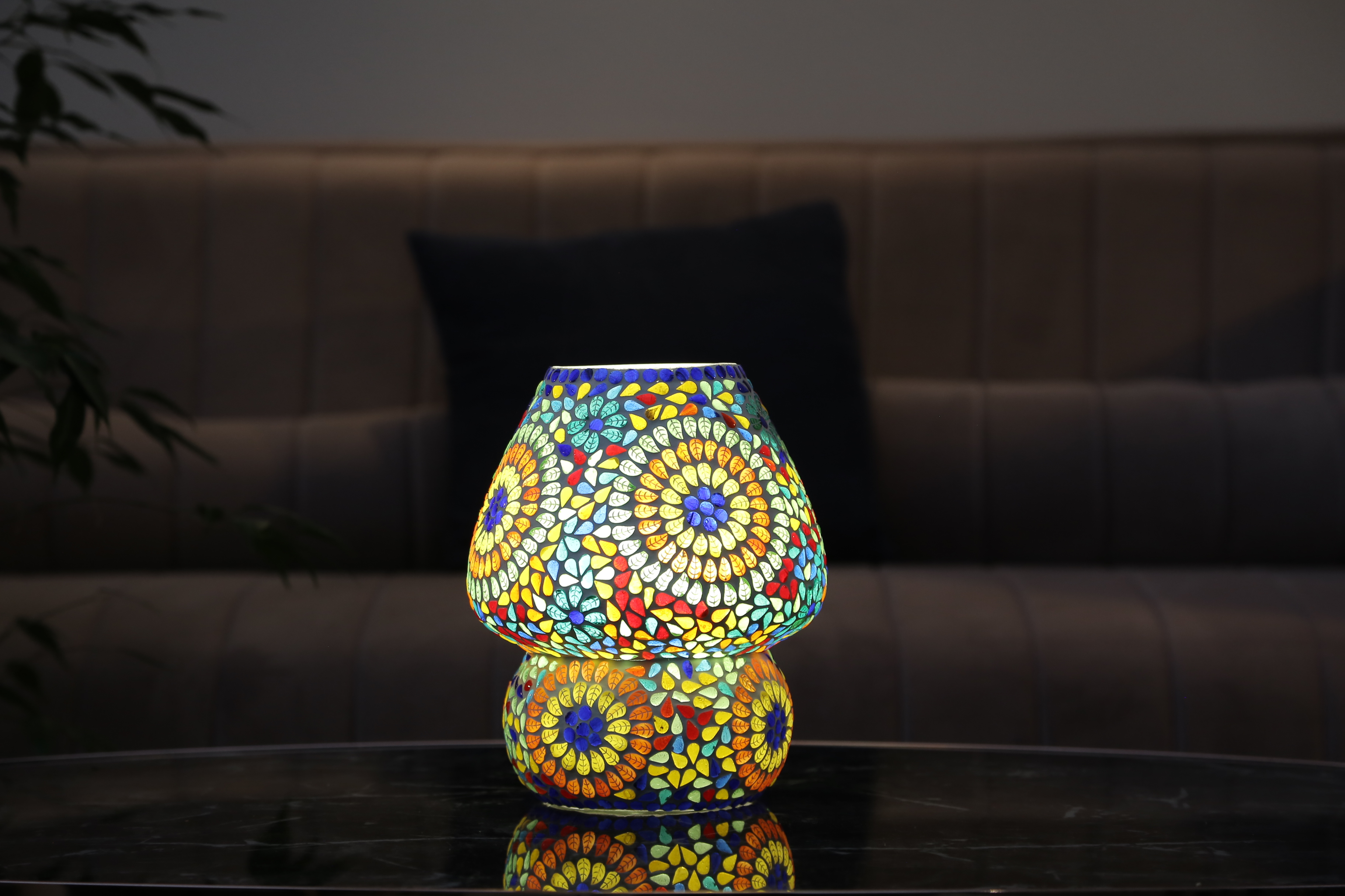 Lampe tamisée allumée
